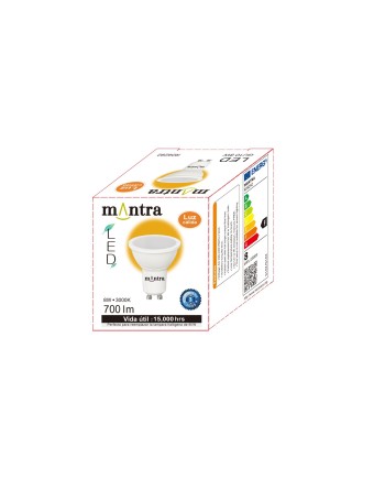 BOMBILLA LED * GU10 8W 100º 3000K